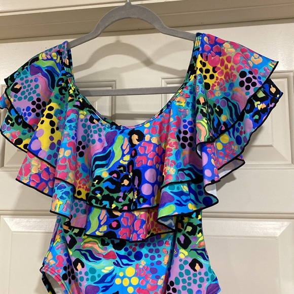 Infamous Swim x Kasey Rainbow Miranda One Piece Bathing Suit in Electric Leopard - Picture 8 of 11